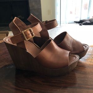 Genuine leather Topshop Wedges sz 7 PERFECT COND